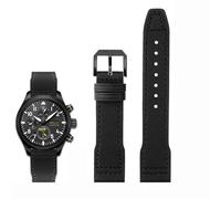 GMJGCIRVC Caquero de vaca de nylon de alta densidad para IWC Mark Pilot Prince Bertolo Portugal Plegable Boba de vigilancia 20 Pulsera para hombres de 21 mm Nylon Cowhide Ratio de cuero Correa