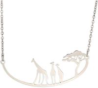 GMJGCIRVC Collar accesorios jirafa para mujer, niñas de dibujos animados, abalorio, joyería, bonito colgante de animal, cadena simple