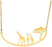 GMJGCIRVC Collar accesorios jirafa para mujer, niñas de dibujos animados, abalorio, joyería, bonito colgante de animal, cadena simple