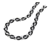 GMJGCIRVC Collares colgantes nuevos collar de bloqueo de cadena negra acrílica para hombres mujeres hip hop hebilla de moda