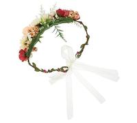 GMJGCIRVC Coloque de perro floral ajustable para bodas y fiestas Photo de mascotas portátiles livianas con flores artificiales Cinta duradera segura