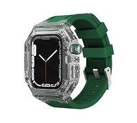 GMJGCIRVC Kit de modificación de la caja de relojes transparentes de la banda de goma, para 8 7 45 mm 41 mm 6 SE 5 44 mm Actualización de la serie de 40 mm y reemplaza la pulsera de correa de reloj