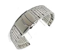 GMJGCIRVC Mira la correa de acero inoxidable de acero inoxidable de metal para hombres de 20 mm de 24 mm accesorios de pulsera de 24 mm