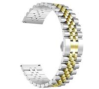GMJGCIRVC Mira la correa de acero inoxidable sólido cepillado, adecuado para el metal de reemplazo de liberación rápida 20 mm 22