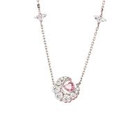 GMJGCIRVC necklace For Trendy 2025 Heart Shaped Zircon Star Moon Female Gift Exquisite Simple Collar Chain Party Jewelry Collier Accessories Creative