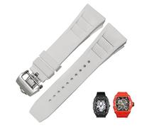 GMJGCIRVC Rubber silicone watch strap for RICHARD MILLE RM011 series Silicone Tape accessories men's watch strap 25-20mm