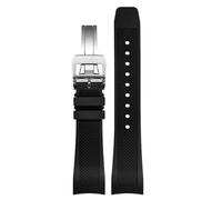 GMJGCIRVC Rubber Watch Strap 22mm For Iwc IW390502 IW390209 Watchband Folding Clasp Curved End Wristwatches Belt