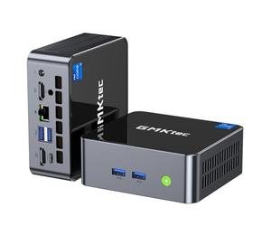 GMKtec M3 Mini PC Intel i5-12450H (8C/12T, up to 4.40GHz) Desktop Computer 16GB DDR4 (8GB*2) 1TB SSD, HDMI 4K, 4X USB 3.2, USB-C, WiFi 6, BT 5.2, RJ45 2.5G Black