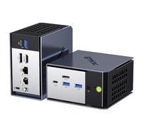GMKtec Mini-PC Gaming K16 à boîtier métallique, AMD Ryzen 7 7735HS (8C/12T, jusqu'à 4,75 GHz), 32 Go de RAM LPDDR5 à 6400 MT/s + SSD de 512 Go, Double Carte réseau LAN 2,5 GbE/Oculink/USB4/HDMI/USB-C