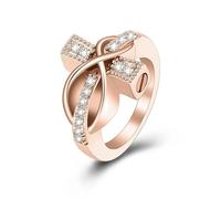 GMLRTOSPT Anillo de cremación para Cenizas,Joya para Cenizas de Humanos y Mascotas, Recuerdo funerario de Acero Inoxidable, Regalo para un ser Querido, 8 Unidades, Oro Rosa