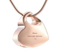 GMLRTOSPT Colgante Hold My Heart para Mujer y Hombre, urna funeraria de cremación, joyería, Collar, Recuerdo de Cenizas con Kit de Relleno, Grabado Gratis - Oro Rosa_a