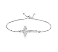 GMLRTOSPT Pulsera con urna de cremación con Forma de Cruz para Cenizas de Mujer, Recuerdo conmemorativo de Cenizas de un ser Querido (Morado)