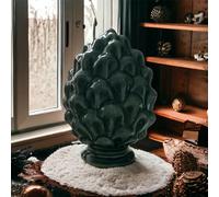 GMM Piña siciliana, de piña artística, clásica, Moderna, Decorativa, Ornamental, de piña con diseño Siciliano, Objeto típico, bombonera de 10 cm de Altura, (cerámica_Verde)