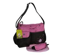 GMMH 2015 - Conjunto de bolsa para bebé de viaje (2 piezas, cambiador, bolsa para pañales), color rosa y marrón