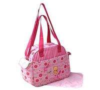 GMMH - Conjunto de bolsa para bebé de viaje (2 piezas, cambiador, bolsa para pañales), color rosa