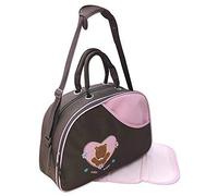 GMMH - Conjunto de bolsa para bebé de viaje (2 piezas, cambiador, bolsa para pañales), color rosa y marrón