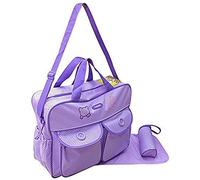 GMMH - Conjunto de bolsa para bebé de viaje (XXL, 3 piezas, cambiador, bolsa para pañales), color morado