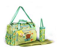 GMMH - Conjunto de bolsa para bebé de viaje (XXL, 3 piezas, cambiador, bolsa para pañales), color verde