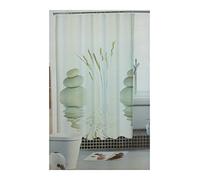 GMMH Cortina de Ducha con Efecto antimoho, Impermeable, Incluye 12 Anillos (Piedras)