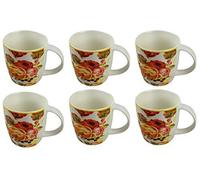 GMMH Juego de Vasos con diseño de Tazas de café de la Taza de Flor de 400 ml 6 pcs XXL