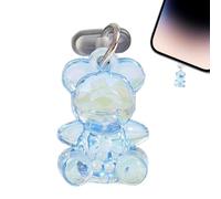 Gmokluytw del tapón Antipolvo del teléfono, Enchufe Antipolvo USB C | Lindo Oso Tipo C tapón Antipolvo acrílico - Cubierta del Puerto de Carga portátil, Colgante del teléfono, pequeño del teléfono