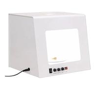 GmpTzitzith Caja De Luz De Estudio Profesional con Plataforma Giratoria De 360° Incorporada Y Brillo Ajustable De 3000 A 5500 K, Adecuada para Joyas, ArtíCulos PequeñOs Y FotografíA De Productos