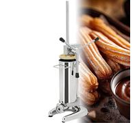 GmpTzitzith Llenadora De Churros Manual (2l/3l), Equipada con 5 Boquillas, Fabricada En Acero Inoxidable, Apta para Uso Comercial Y DoméStico 3L