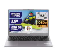 GMR - Portátil Full HD de 15,6 Pulgadas - AMD Athlon Silver - 8 GB de RAM - SSD de 256 GB - Windows 11 Pro para el hogar, la Oficina y el Estudio - Teclado QWERTY