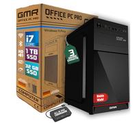 GMR Ultra i7 Business Office PC Calculadora rápida, 32 GB RAM, 1000 GB SSD, DVD±RW, USB 3, Windows 11 Prof, WiFi Bluetooth