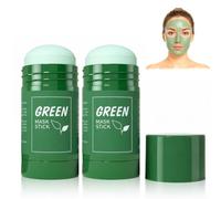 GMRIEK 2 Piezas Mugwort Clay Stick Mask for Face,Green Mask Stick,Redness Soothing,Limpieza Suave,Adecuada para Todos los Tipos de Piel