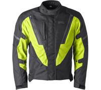 GMS Avon WP Chaqueta textil de moto impermeable, negro-amarillo, tamaño XL para Hombres