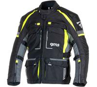 GMS Everest 3in1 Chaqueta textil de motocicleta, negro-amarillo, tamaño XS para Hombres