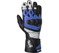 GMS GR-1 SF Guantes de moto perforados, negro-blanco-azul, tamaño S para Hombres