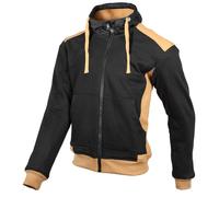 GMS Grizzly Sudadera con capucha de motocicleta, negro/marrón, Talla 3XL