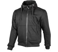 GMS Grizzly Sudadera con capucha impermeable para motocicleta, negro, tamaño M para Hombres
