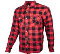 GMS Jaguar Camisa de moto, negro-rojo, tamaño L para Hombres