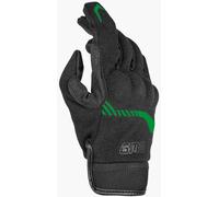 GMS Jet-City Guantes de moto, negro-verde, tamaño L