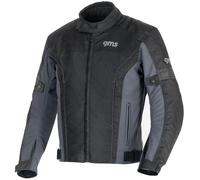 GMS Lagos Chaqueta textil de moto impermeable, negro-gris, tamaño XL para Hombres