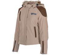 GMS Luna Chaqueta softshell de motocicleta para damas, Marrón claro, Talla 3XL