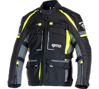 GMS Everest 3in1 Chaqueta textil de motocicleta, negro-amarillo, tamaño M para Hombres