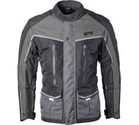 GMS Twister Neo chaqueta textil impermeable para motocicleta, negro-gris, tamaño 5XL para Hombres