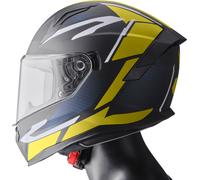 GMS-Moto Velox Graphic, casco integral M female Mate Negro/Amarillo/Azul