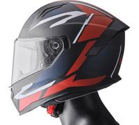 GMS-Moto Velox Graphic, casco integral XS female Mate Negro/Rojo/Azul