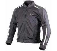 GMS Outback Evo Chaqueta textil para motocicleta, negro-blanco, tamaño M para Hombres