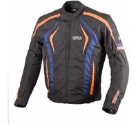 GMS Pace Chaqueta textil para motocicleta, negro-azul-naranja, tamaño 2XL para Hombres