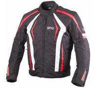 GMS Pace Chaqueta textil para motocicleta, negro-blanco-rojo, tamaño XS para Hombres