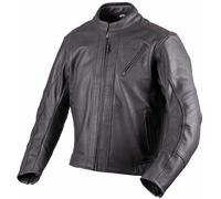 GMS Panther Chaqueta de cuero para motocicleta, negro, Talla S