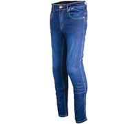 GMS Rattle Slim Ladies Motorcycle Jeans, azul, tamaño 26 para Mujer
