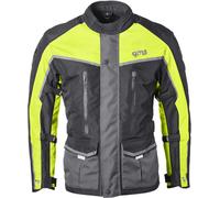 GMS-Moto Twister Neo, chaqueta textil impermeable L male Negro/Gris/Amarillo