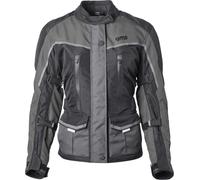 GMS Twister Neo impermeable Chaqueta textil de motocicleta para mujer, negro-gris, tamaño S